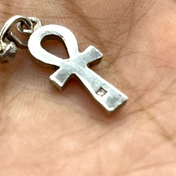 Ankh Symbol Earrings Vintage Dangle  Key of Life 925 Sterling Silver - Picture 7 of 11